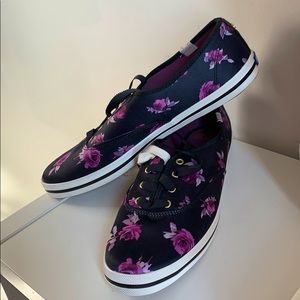 NWOT Keds for Kate Spade Purple Floral 10
